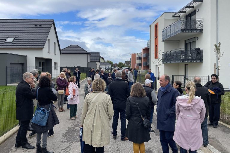 Photo de l'inauguration du lotissement "Vert Village" à Kingersheim.
