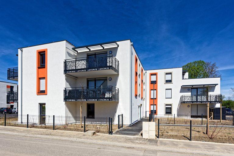 Photo de la résidence le Boréal située dans le lotissement "Vert Village" à Kingersheim.