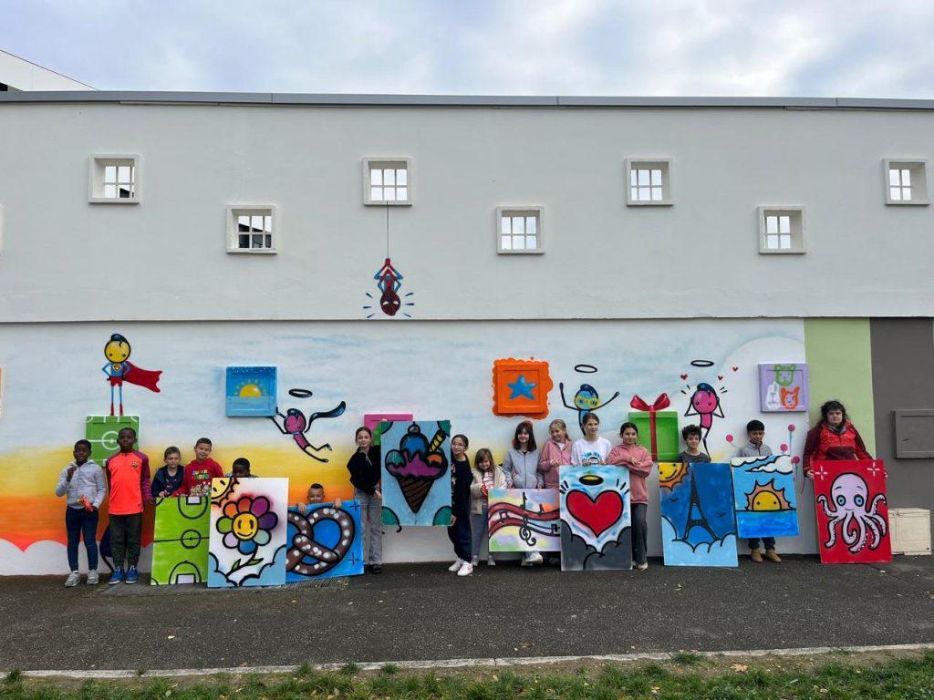 fresque réalisée dans le quartier Tivoli à Huningue